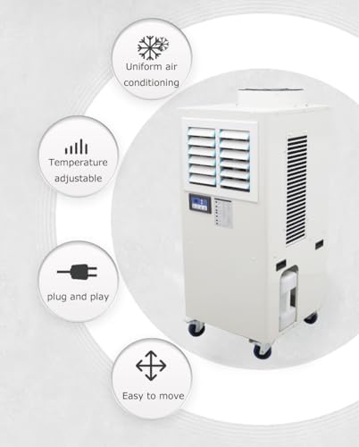 Industrial Portable Air Conditioner with Wheels 14L Large Tank Commercial Spot Cooler Ideal for Hospitals Workshops Outdoor Events 220V 1820W