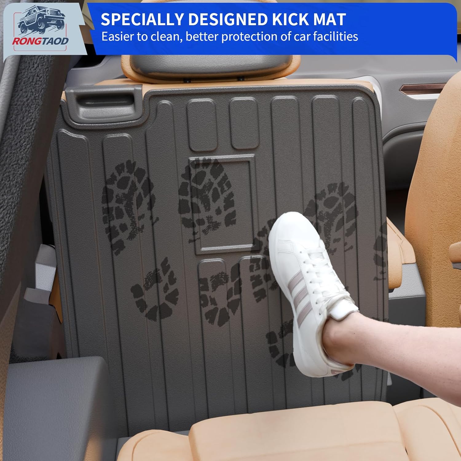 Rongtaod Floor Mats Compatible with 2017-2023 GMC Acadia 6 Seater Cargo Liner Kick Mats Cargo Mat Sub Trunk Mat Trunk Liner 2nd&3rd Back Seat Cover Protector All Weather Acadia Accessories (Set of 10)