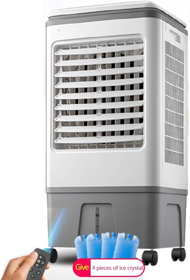Portable Air Conditioner Fan Portable Air Cooler, Humidifier Misting Evaporative Small Whit Remote Control Air Conditioner Fan And Bladeless Noiseless Fan, For Office, Dorm, Room(Free Ice Tray)