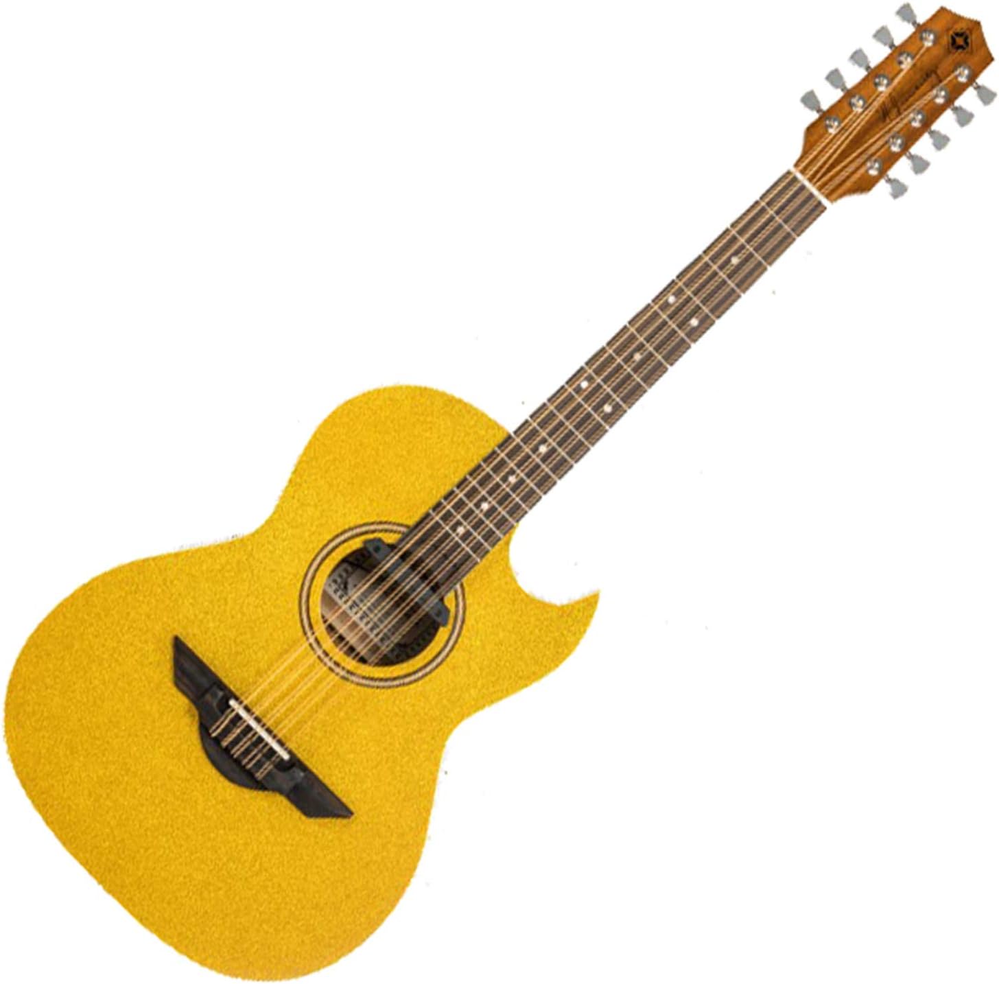 H. Jimenez, 7-String Acoustic-Electric Guitar, Ambidextrous, Yellow (LBQ1EGT)