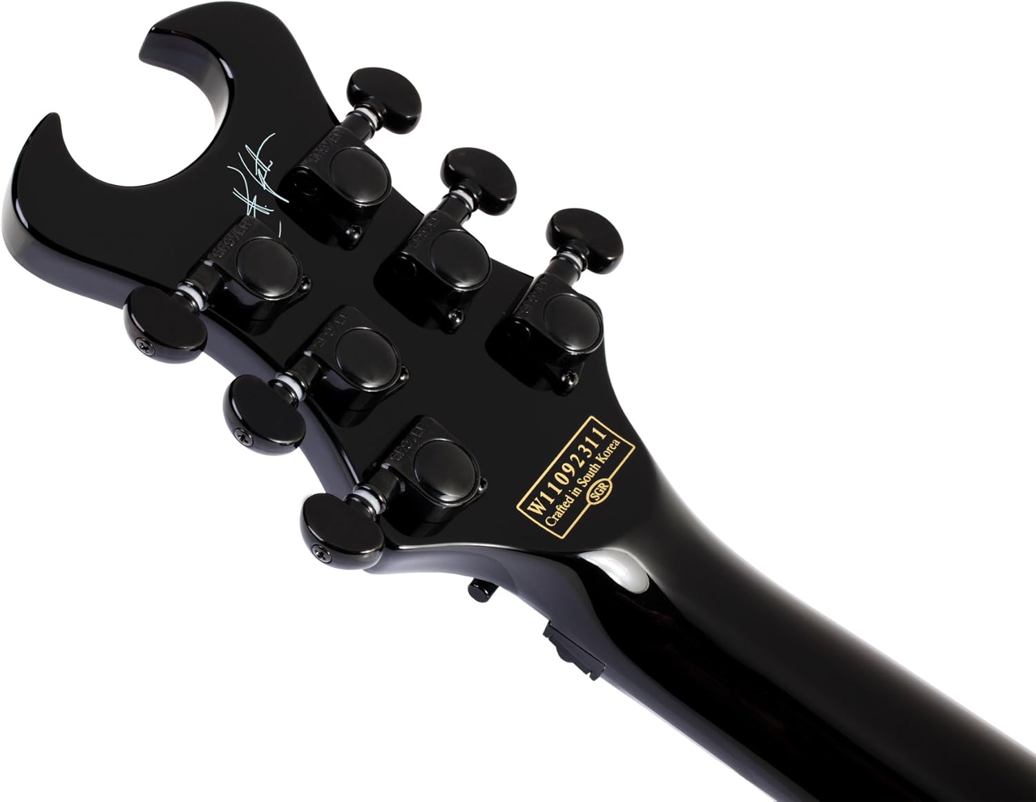 Schecter 203 Synster Custom-Sustainiac 6-String Electric Guitar (Black/Silver)