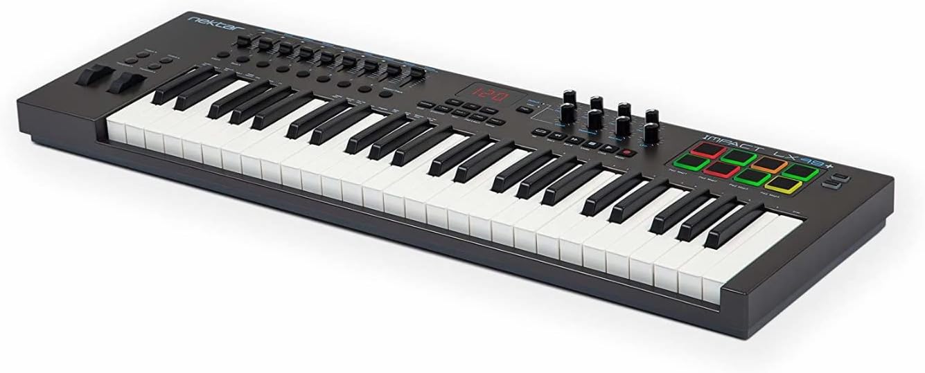 Nektar Impact LX49+ USB MIDI Controller Keyboard with Nektar DAW Integration,Dark Grey