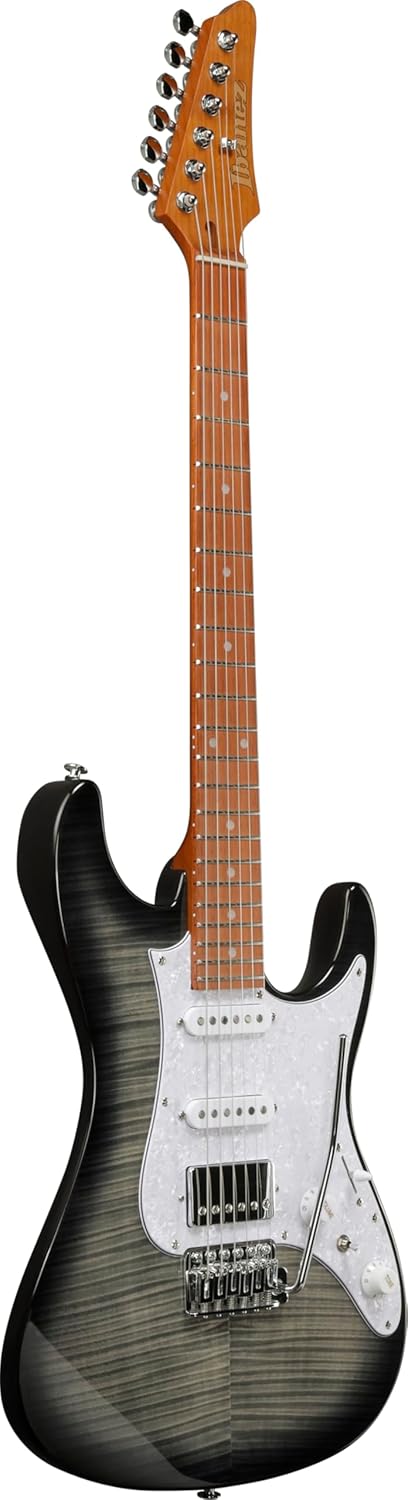 Ibanez AZ22S1F Standard 6-String Right-Handed Electric Guitar with Roasted Maple Neck and Jatoba Fretboard (Transparent Black Sunburst)