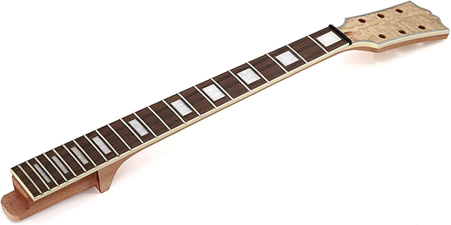 Electric Guitar Kit Flower Ash Willow Red Pear Production Material Accessories Veneer Peach Core Solid Wood Body DIY Guitar Kit (Color : 4)