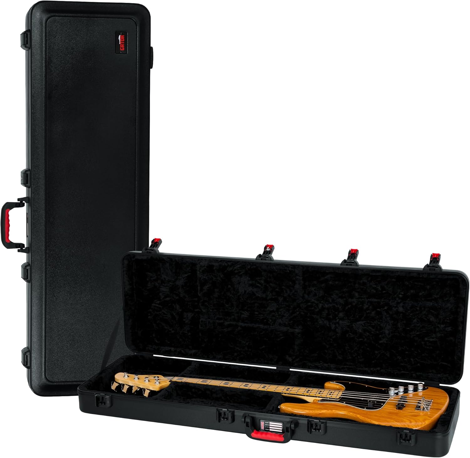 Gator Cases Molded Flight Case for Bass Guitar with TSA Approved Locking Latch, (GTSA-GTRBASS)