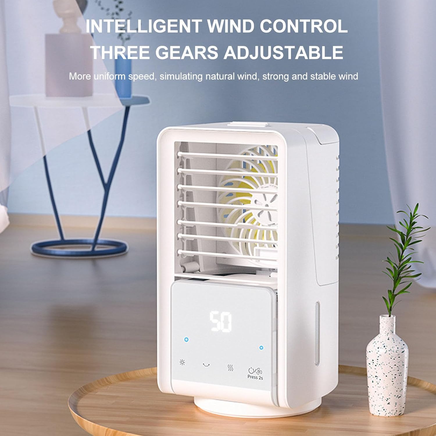 Air Conditioner USB Charging Mini Air Conditioner Portable Cooling Fan 700ml Water Tank Capacity Air Cooler for Bedroom Desk Camping