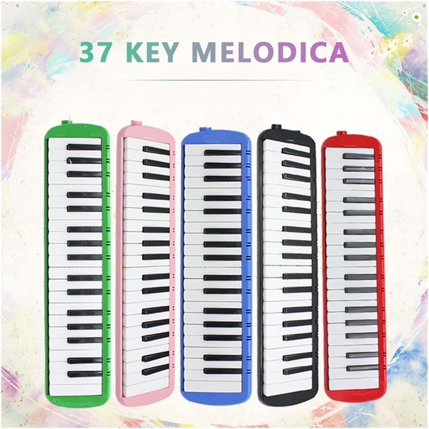 Melodica 37 Keys Mouth Melodica Keyboard Easy To Play Piano Keyboard ABS Silver Plated Base for Adults Students and Kids