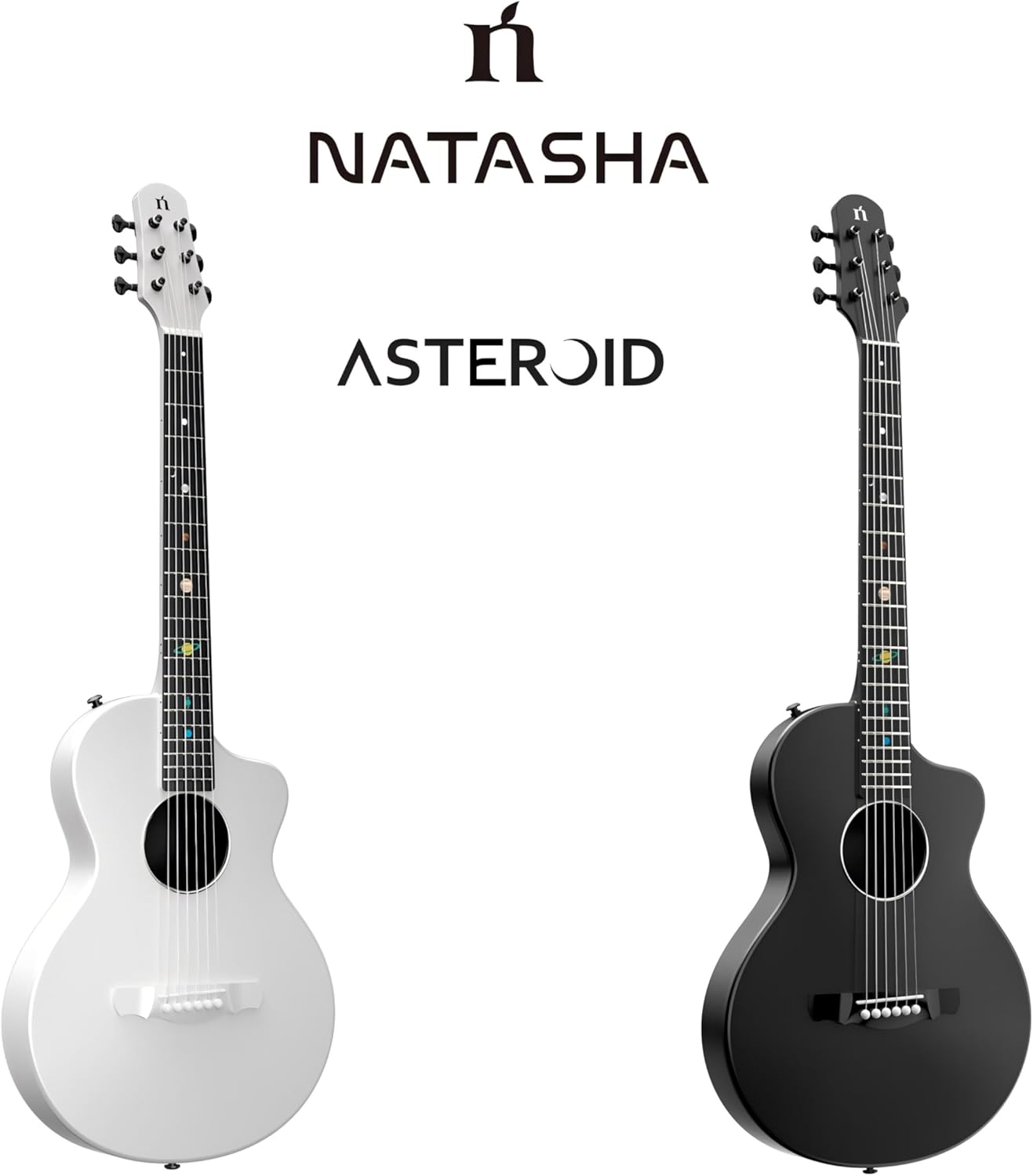 Natasha Asteroid Carbon Fiber 38-inch Folk Guitar,Acoustic Guitars/Travel Guitars,Integrated Casting With Carbon Fiber Composite Material, light and portable.