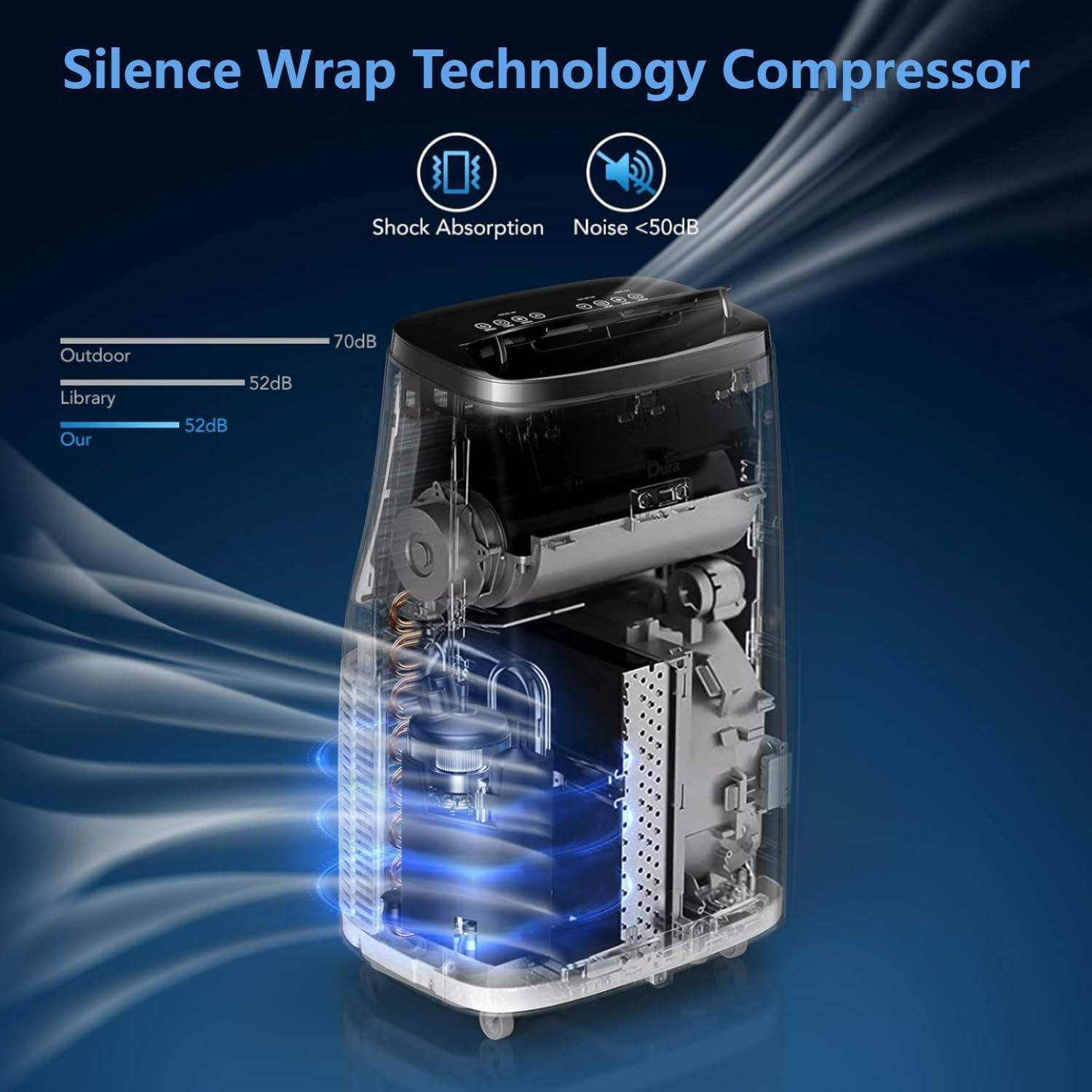 14,000 BTU Portable Air Conditioner for Rooms Up to 750 Sq. Ft, 3-in-1 AC with Dehumidifier, Fan and Cooling Modes, 24H Timer & Sleep Mode, Easy-Install, Includes Remote