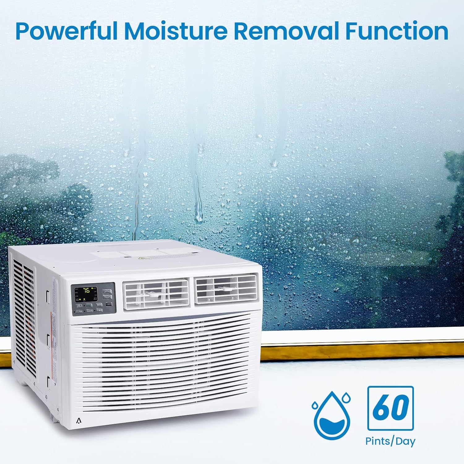 Smart Window Air Conditioner,10000BTU Smart Air Conditioner Window Unit Remote/App Control and Dehumidify Function,Ideal for Rooms Up to 450 Square Feet, Low Noise