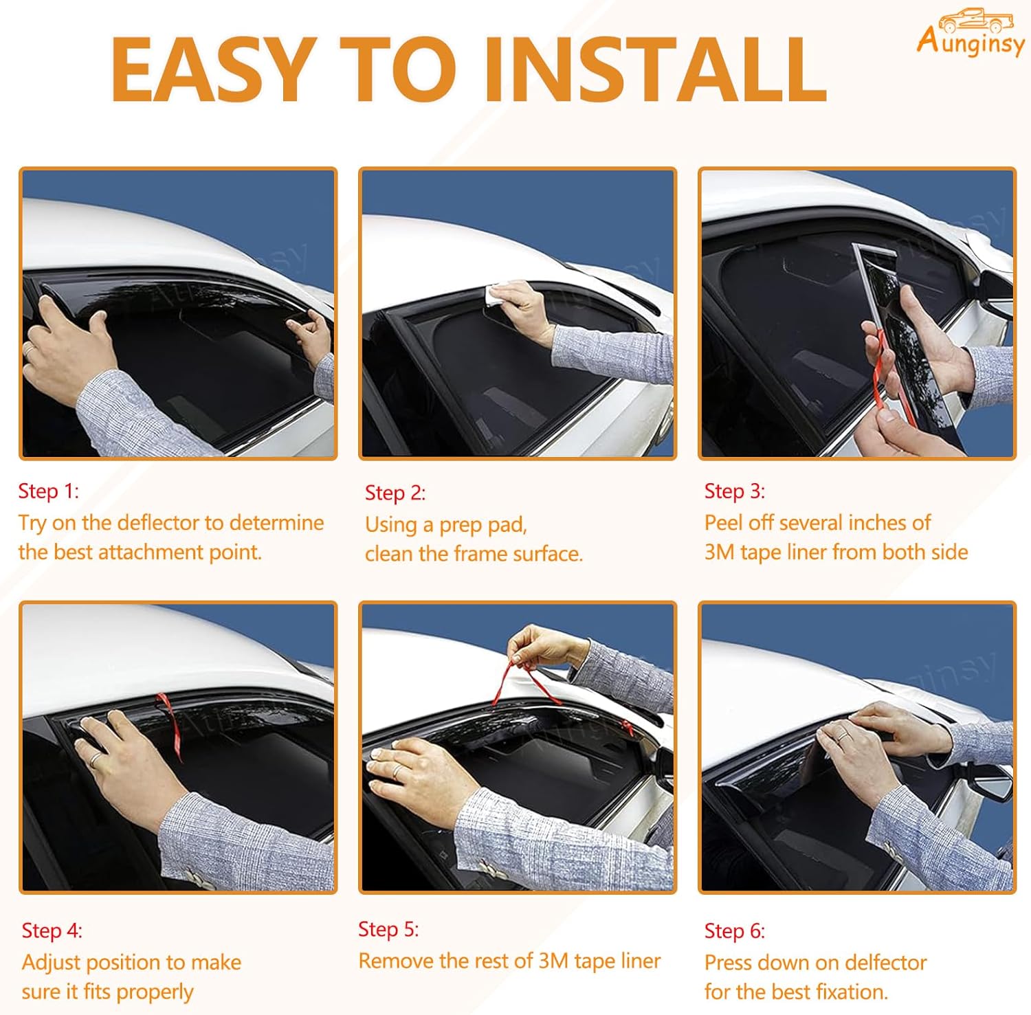 Side Window Rain Guards Visor Deflectors Compatible with 2024 2025 Toyota Tacoma Tinted Rain Guards SR SR5 TRD PreRunner Sport Off-Road i-FORCEMAX Limited Trailhunter Pro Accessories, Outside Mount