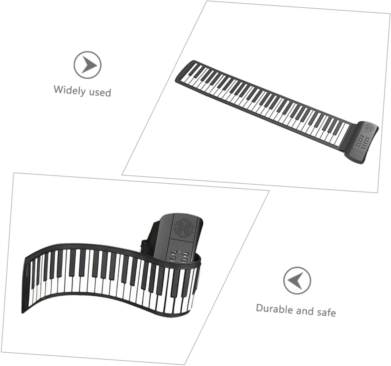 Portable Keys Roll-up Piano Electronic Keyboard High-fidelity Sound for Travel Boys and Girls and Beginners Easy to Carry and Store