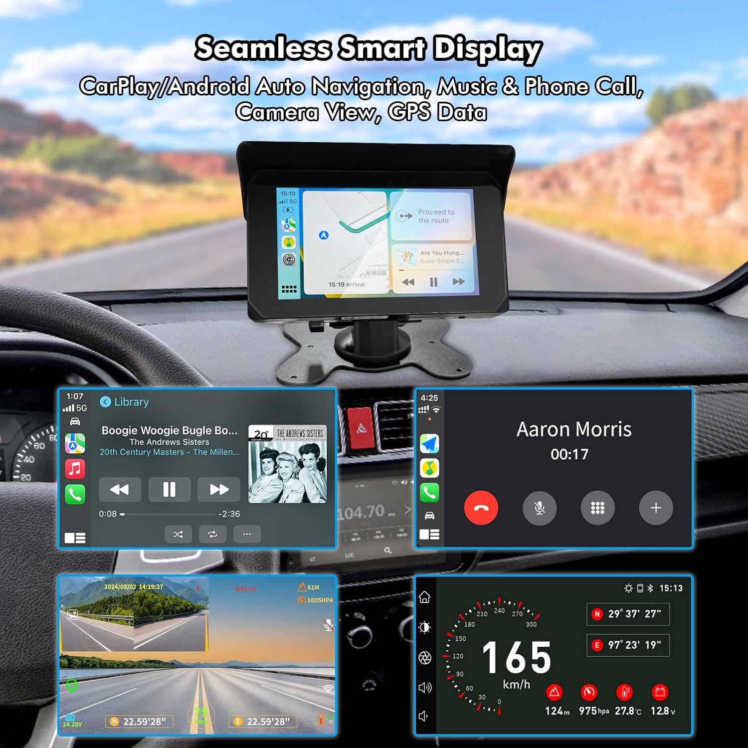 VSYSTO 3-Channel Truck Dash Cam 5.0