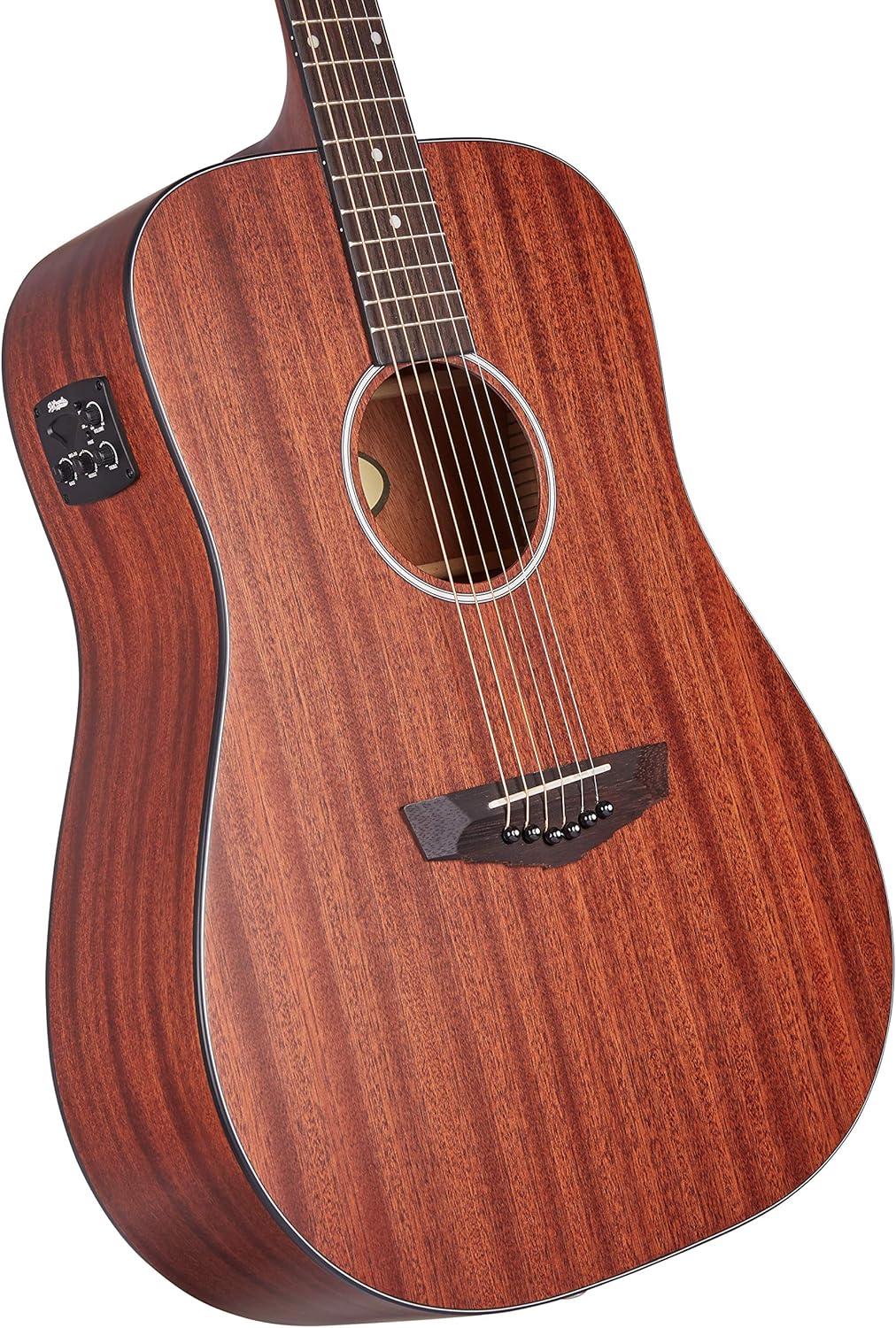 D'Angelico 6 String Acoustic-Electric Guitar, Right, Natural (DAPLSD300MAHCP)