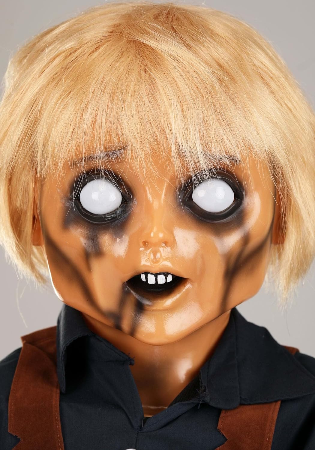 Fun Costumes Creepy Twin Boys Animatronic, Halloween Animatronic Metal Frame Plastic Heads Hands Feet, Scary Doll Decoration - Standard - Multicolor