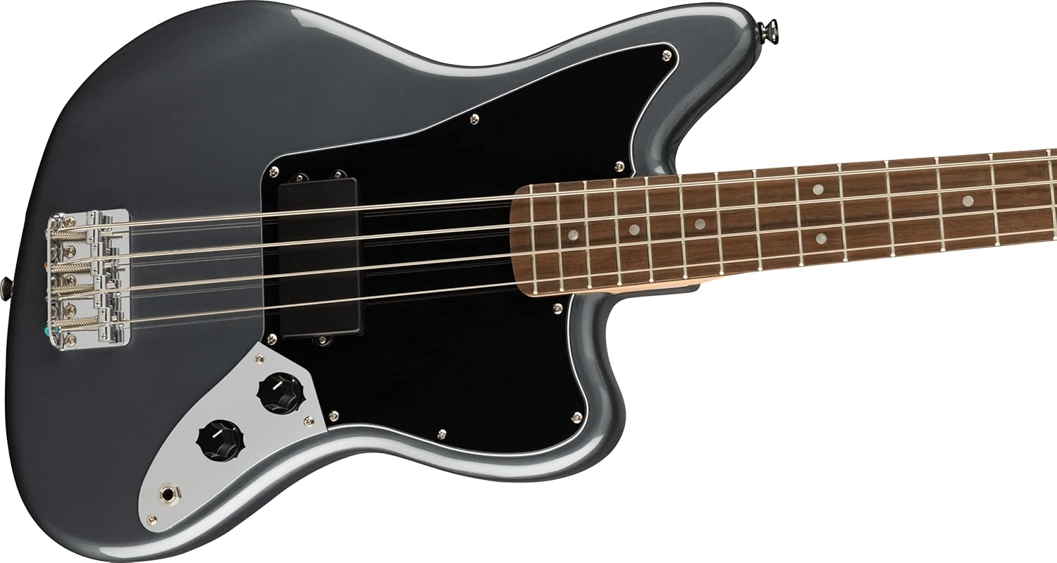 Fender Squier Affinity Series Jaguar Bass, Charcoal Frost Metallic, Laurel Fingerboard