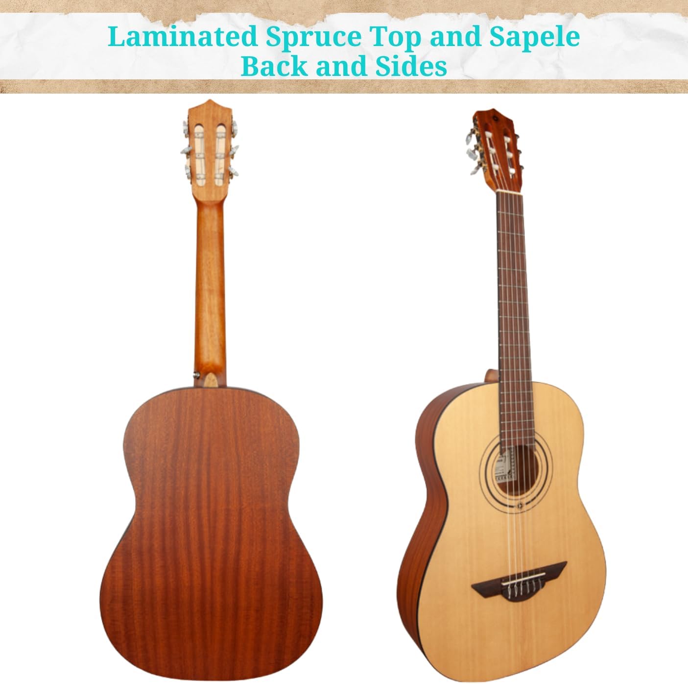 H. Jimenez Educativo LG100 Full Size Nylon String Classical Guitar w/Gig Bag