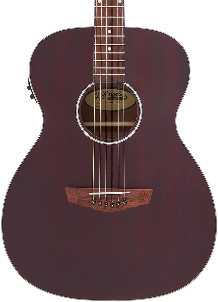 D'Angelico DAPLSOMSTWCP Premier Tammany LS Acoustic-Electric Guitar, Trans Wine (Gear Hero Exclusive)