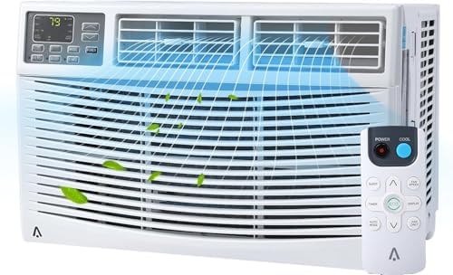10000 BTU Window Air Conditioner With Remote Control, Window AC Cools Up to 450 Sq.Ft, Ultra Quiet Window Air Conditioner With WIFI, Dehumidifier & Energy Saving & Easy Installation,White