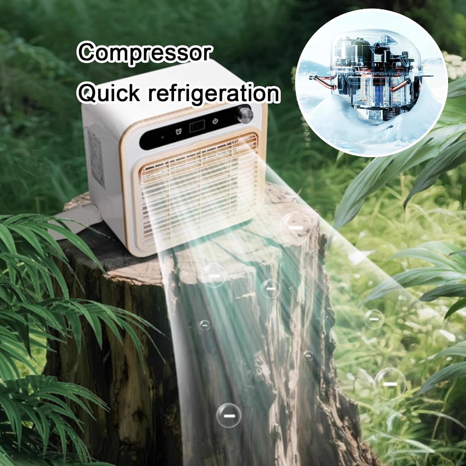 Small Portable Ac Unit Split Structure 12h Timer Desk Air Conditioner no Water with Touch and Remote Control for Rooms Offices Camping