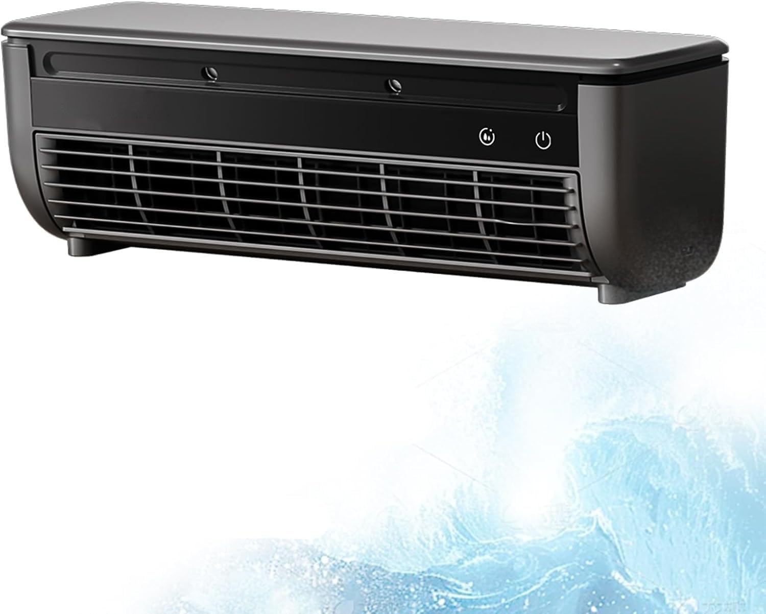 Cooling Air Conditioning Fan, Portable Wireless Charging Air Conditioner, No Drilling Kitchen Wall Airs Conditioner Fan, Wall Mounted Fans for Kitchen Bedroom (black,1pcs)