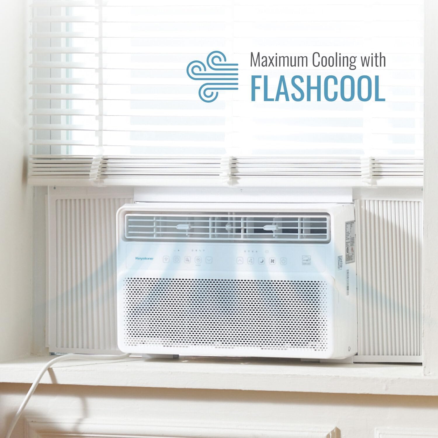 Keystone 12,000 BTU Window Mounted Inverter Air Conditioner with Quiet, High Efficiency Operation and Remote, Window AC Unit for Apartment, Living Room, Bedroom, Medium Rooms up to 550-Sq. Ft.