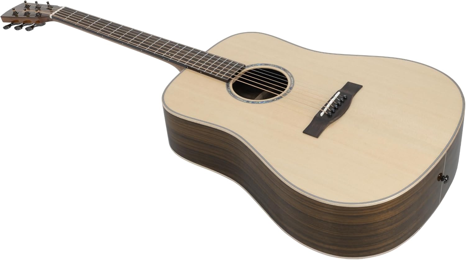 TARIO 41'' Acoustic All Solid Guitar Solid Spruce Top Solid Ovangkol Back and Sides Mahogany Neck