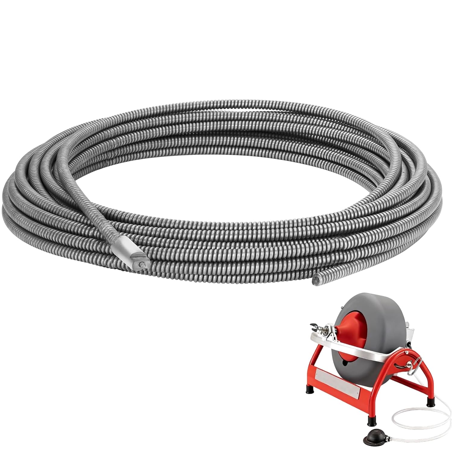 Upgraded 87597 1/2-Inch x 75-Feet C-45IW Solid Core Cable, Compatible with RIDGID K-3800, K-400 & More, Inner Core Cable for Home Drain, Drain Cleaning Equipment, Steel Pipe Snake for Drain Cleaning
