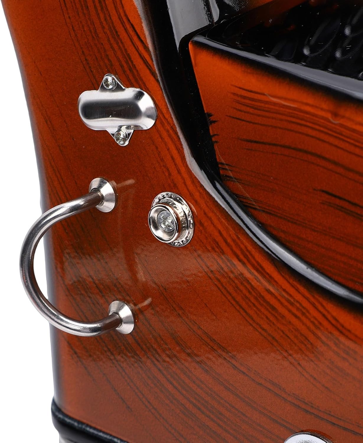 96 Bass Buttons Accordion 69 Keys Chromatic Scale Instrument F B E Tuning Orange for Beginners to Professionals Adjustable Straps