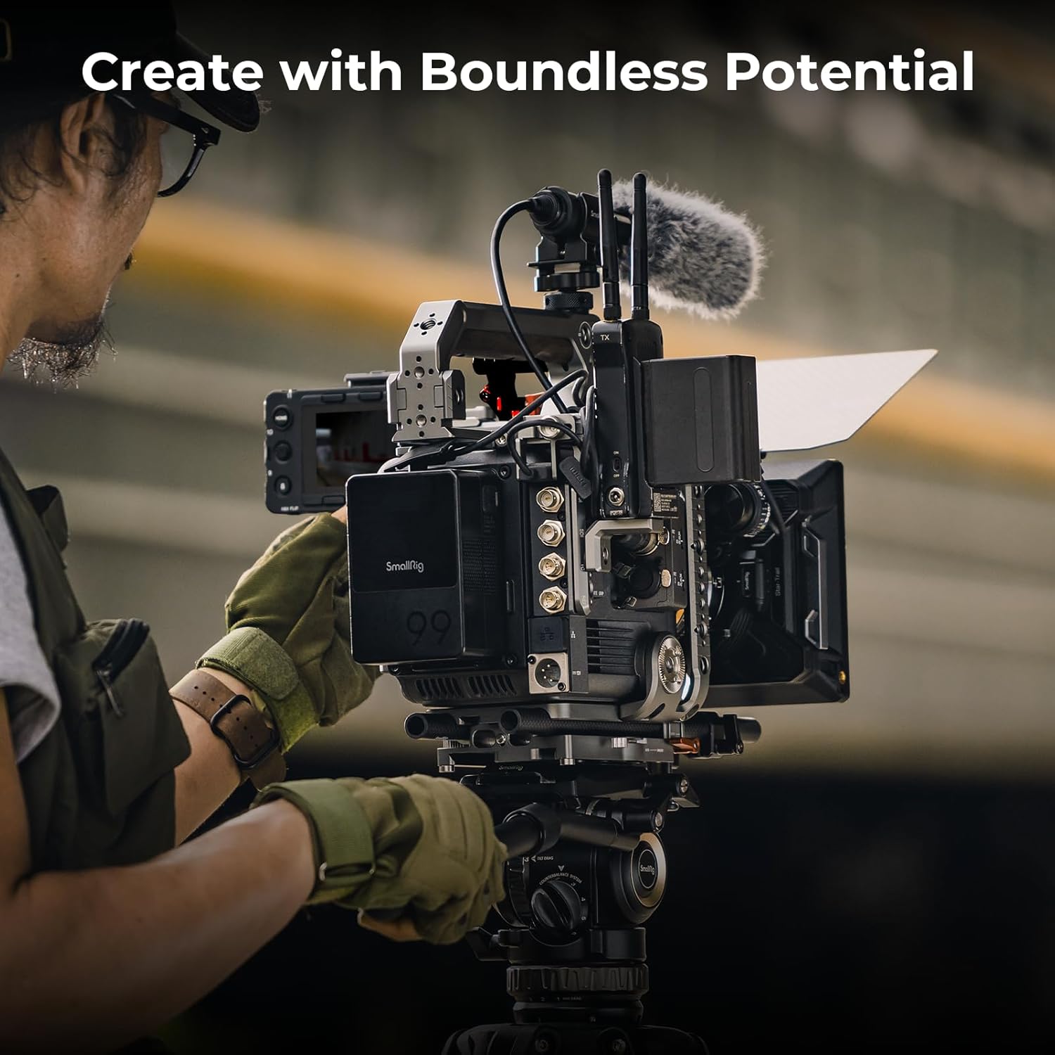 SmallRig Cage Kit for Sony BURANO, Includes Monitor Mount/Top Handle and Other Accessories, for Tripods/Handheld/Shoulder Shooting - 4571