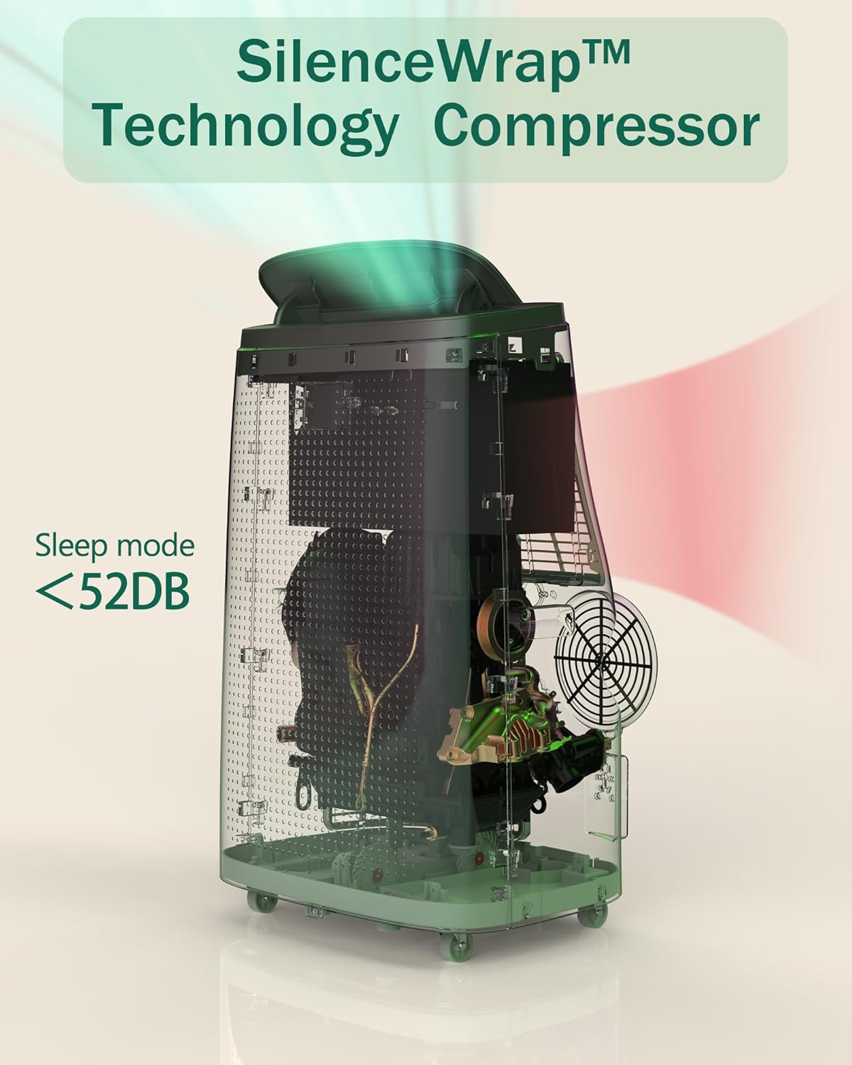 GAOMON 14,000 BTU Air Conditioner Portable with Remote Control, Portable AC Units for Rooms Up to 700 Square Feet, White.