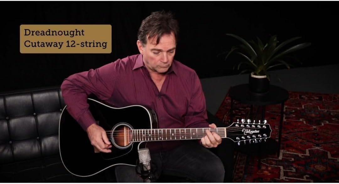 Takamine GD-38CE 12-string Acoustic-electric Guitar - Black