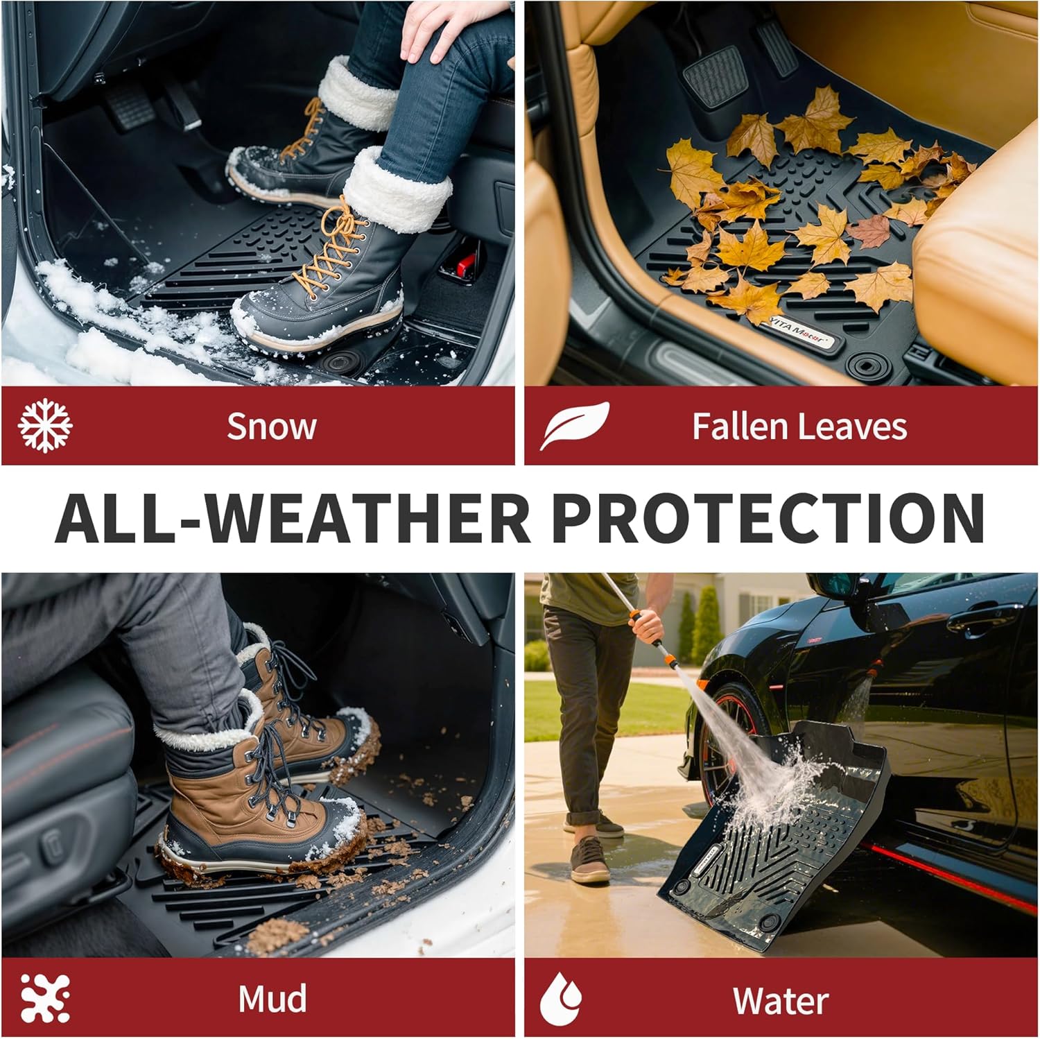 YITAMOTOR Floor Liner and Cargo Mats Fit for 2018-2026 Honda Odyssey Mini Passenger Van, All Weather TPE Car Floor Liners,Durable Anti-Slip Accessories, 1st & 2nd & 3rd Row & Cargo Liner, Black