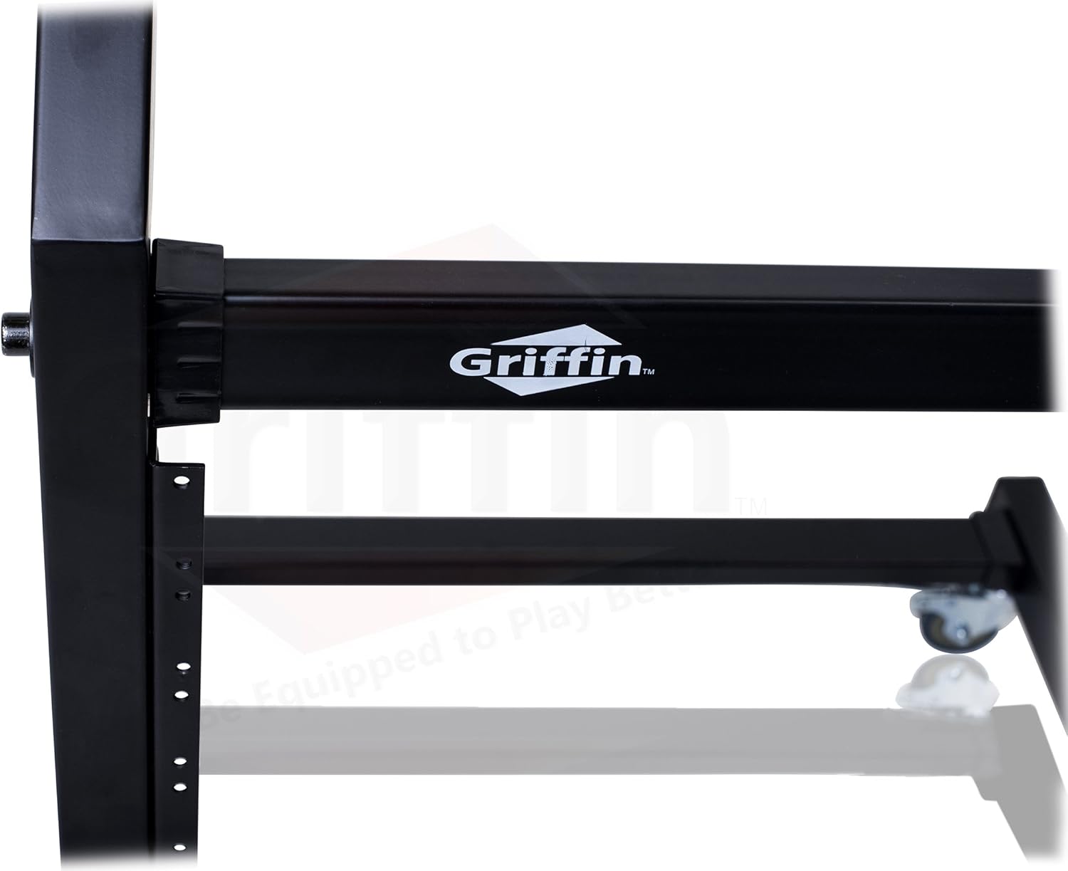 GRIFFIN 19U Rack Mount Rolling Stand (StudioZ PROSteel Series) & Adjustable Mixer Platform Rails – Cart Holder for Audio Music Recording Cabinet – Stage Equipment DJ Gear Storage Case for Amplifier