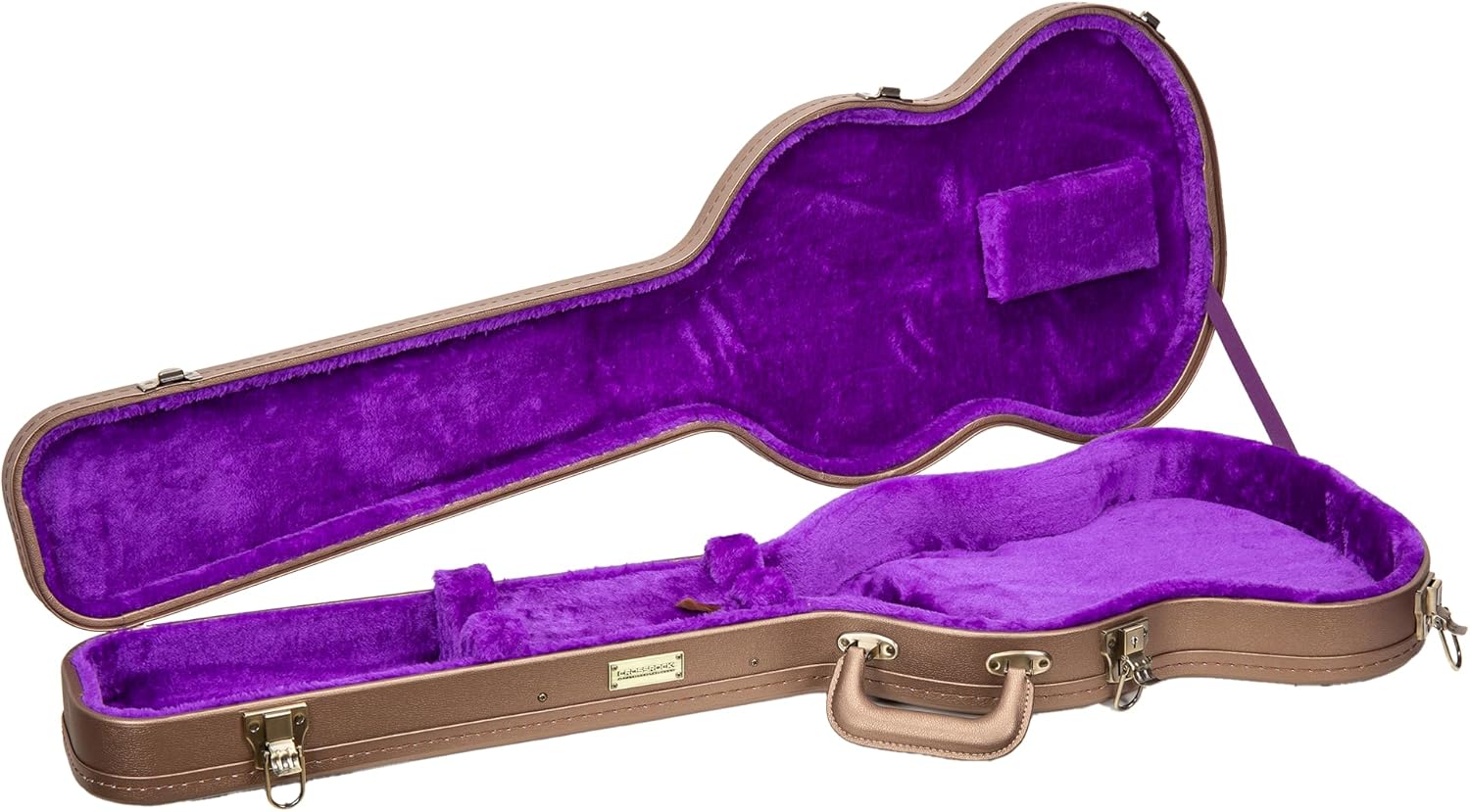 Crossrock Wooden Electric Guitar Case for Gibson SG | Chocolate Brown Finish, Purple Velvet Interior, Lock – Designer Series(CRW520SGCB)