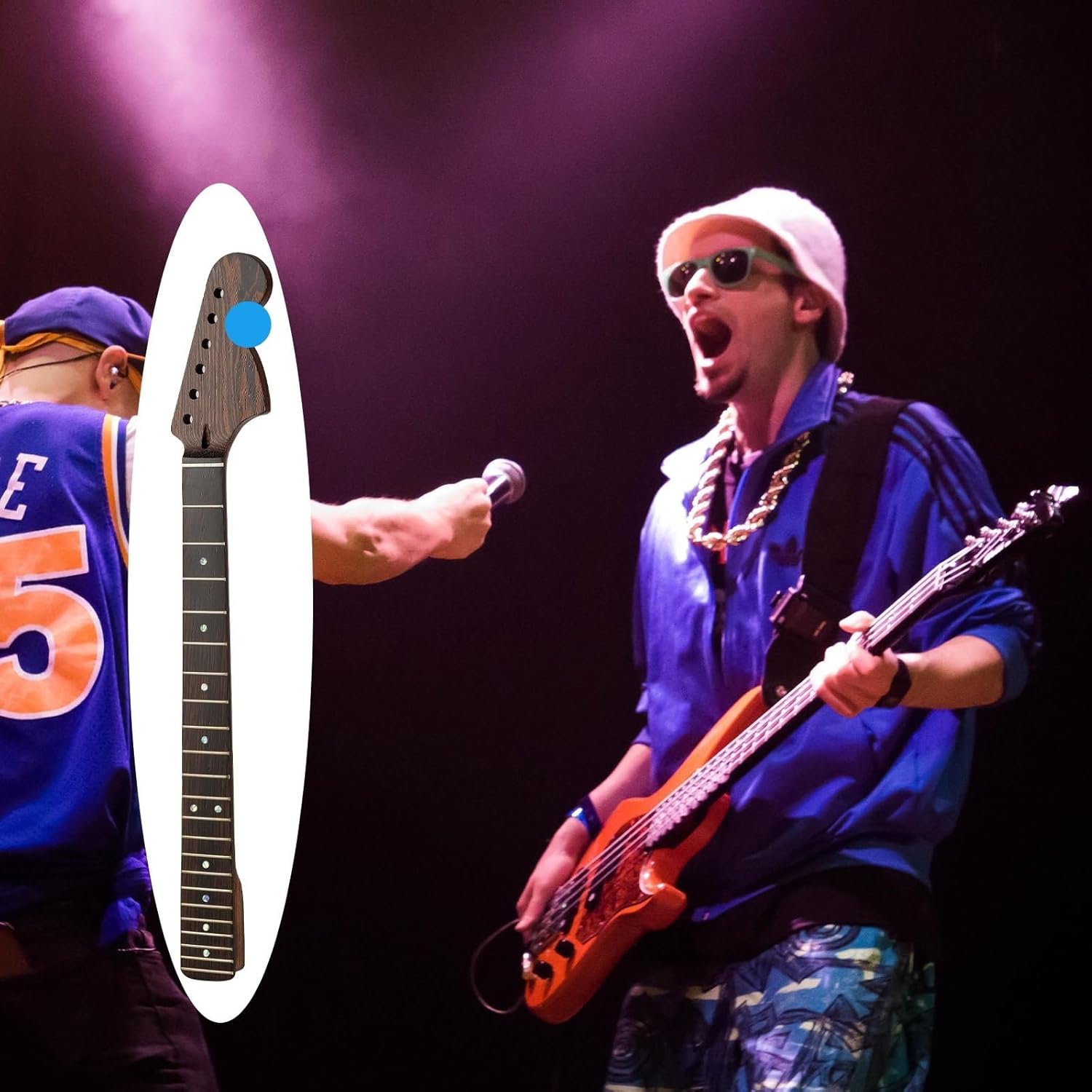 22 Fret ST Wenge Electric Guitar Neck Big Head for ST Style Guitar DIY Parts Replacement