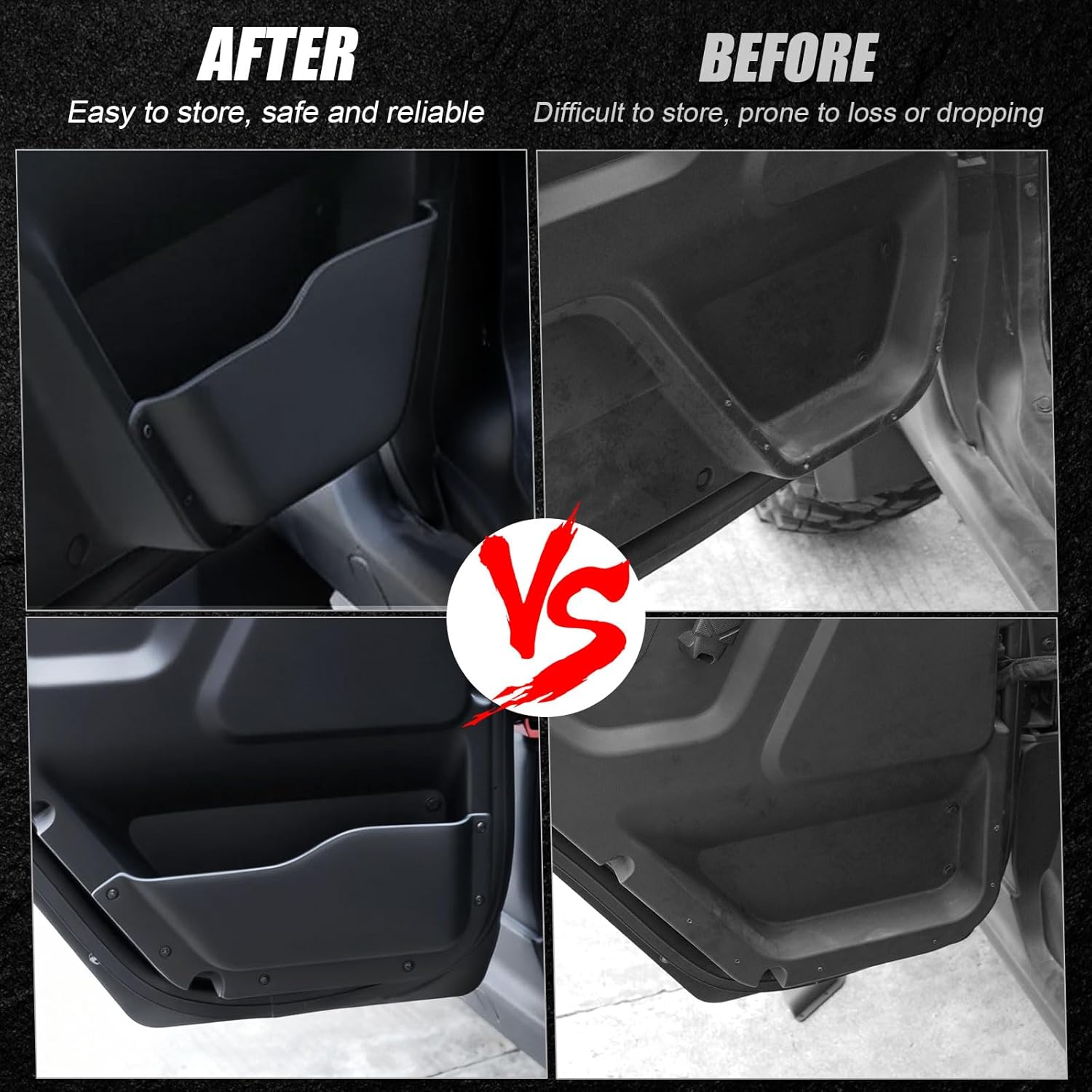 Interior Door Pockets for Polaris Xpedition XP 5/ADV 5 NorthStar 2024 2025+ Accessories, Front & Rear Interior Door Inside Storage Box Cup Holder(4PCS)