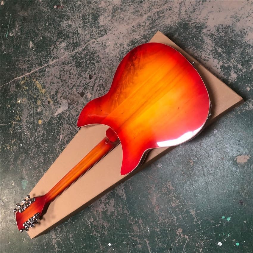 Custom 12 String Electric Guitar, 360 Electric Guitar, red Burst body,Rosewood fingerboard