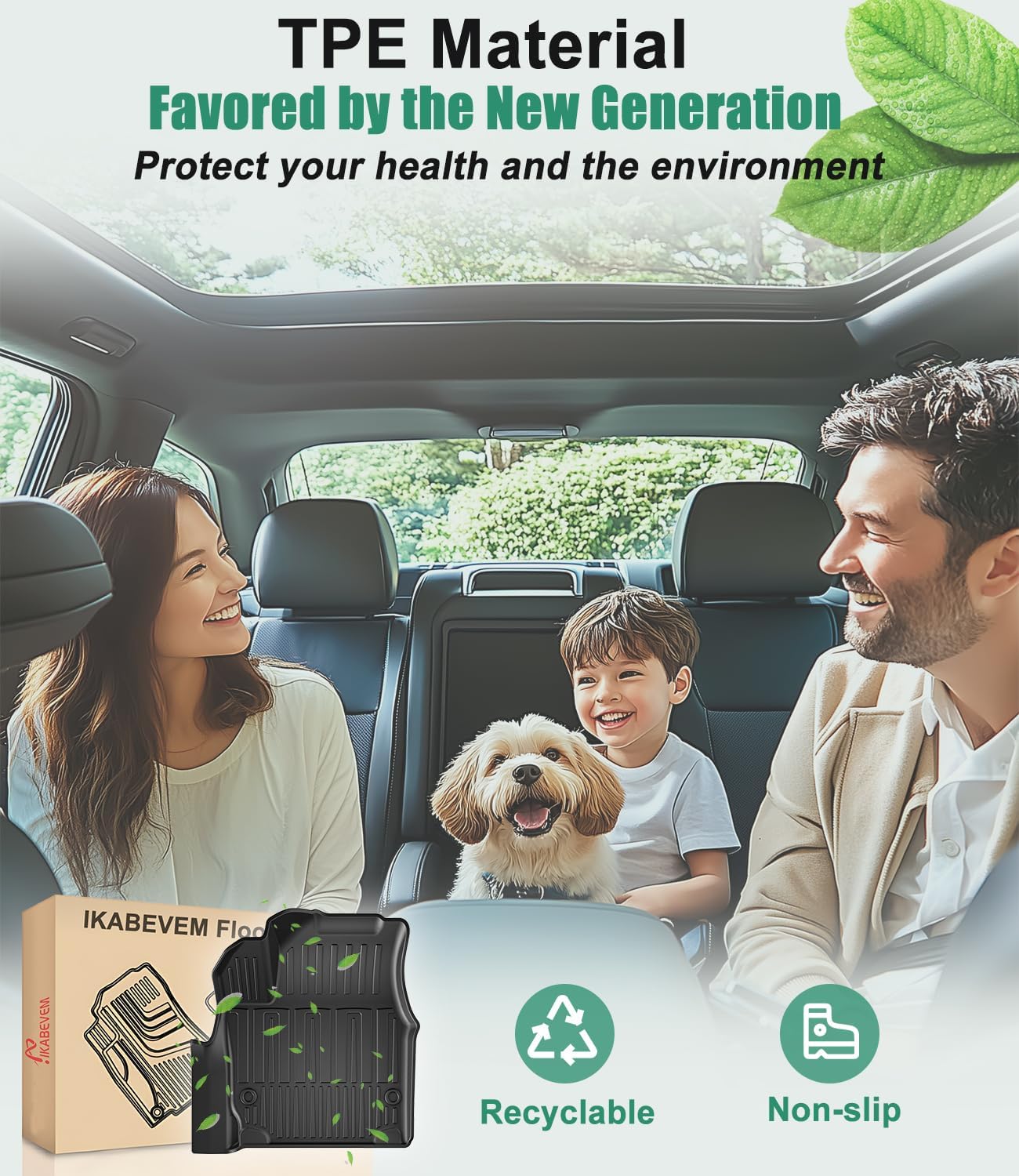 Floor Mats & Cargo Liner & Backrest Mat Fit for 2017-2026 Chrysler Pacifica 7 Passenger Model (Non Hybrid & Non Pinnacle) & 2020-2026 Voyager: All Weather Floor Mats Pacifica Accessories Trunk mat