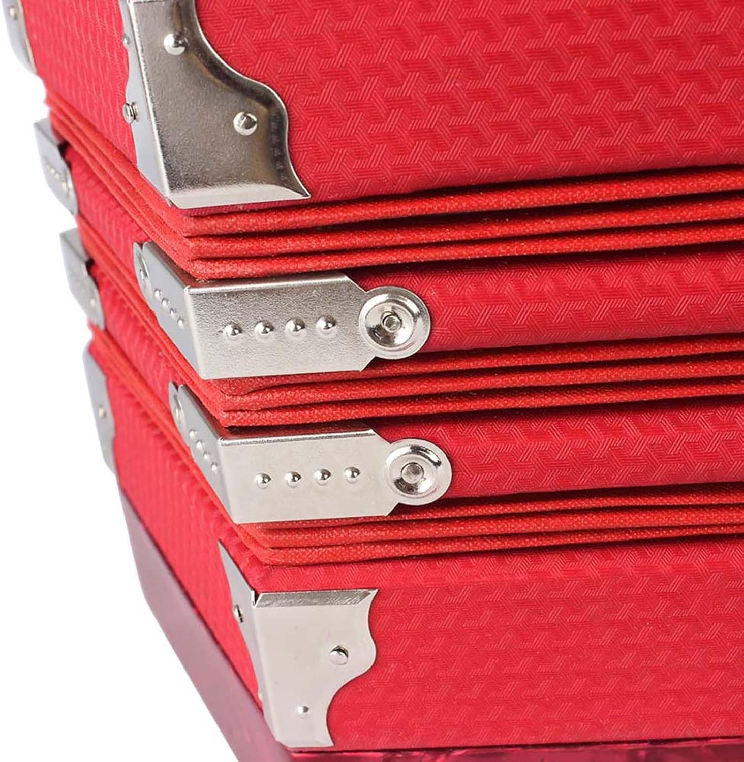 Anglo Concertina 20 Button 40 Reed GC Tuned, Red Pearloid Acordeon with Carrying Bag & Straps, Accordion Instrument for Adults Beginners, Folk Irish Music