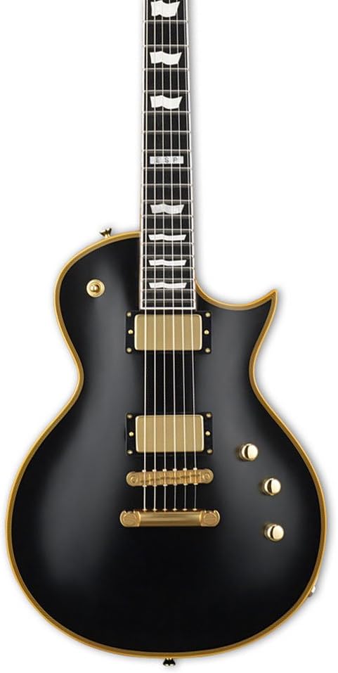 ESP E-II ECDB Eclipse Electric Guitar with Case, Vintage Black