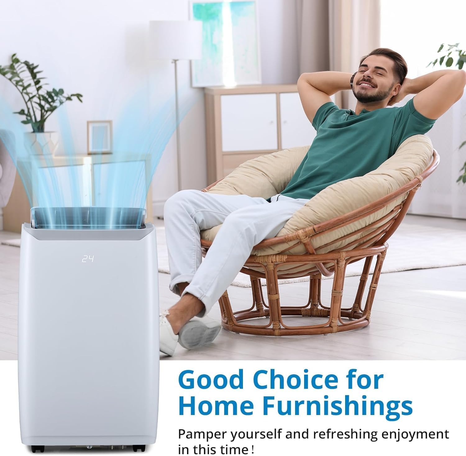 12,000BTU Portable Air Conditioners Cools Up to 550 Sq.Ft, Portable Ac Built-In Cool, Dehumidifier, Fan, Sleep Modes With Digital Display, Room Air Conditioner With Remote Control/Installation Kits