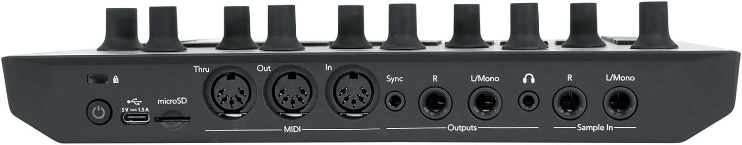 Audiosavings Bundle: Novation Circuit Rhythm Beatmaking Sampler Groovebox/Drum Machine/Sequencer Bundle with Rockville PRO-M50 Studio Headphones w/Detachable Coil Cable, Case+Extra Ear Pad (2 Items)