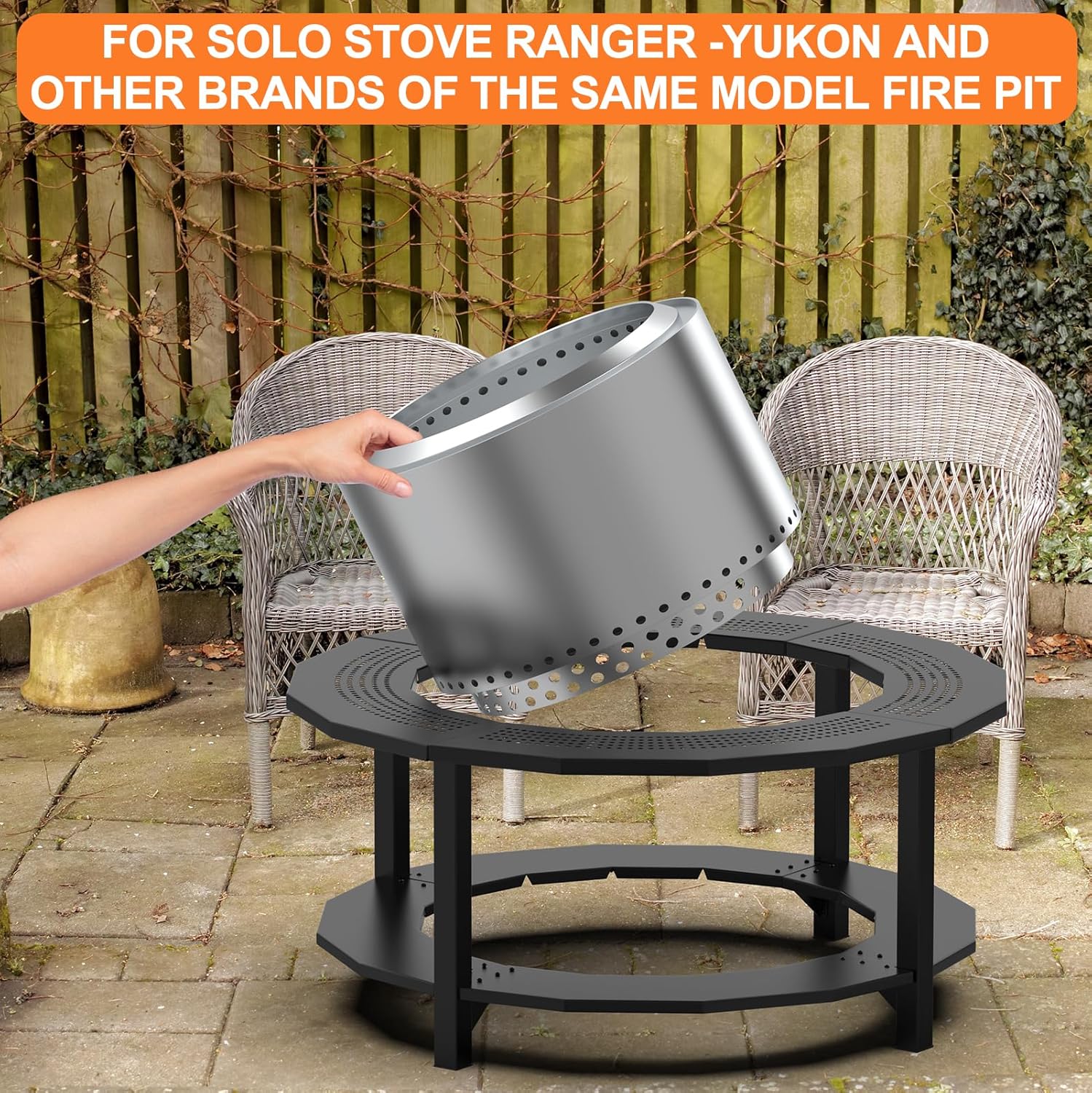 BQMAX FirePit Heat Deflector and Surround Tabletop for Solo Stove Yukon 27