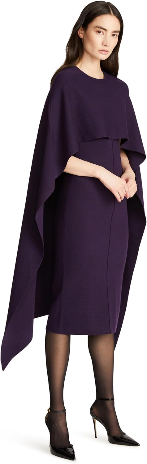 H HALSTON Women's Sweater Dress in Merino Wool