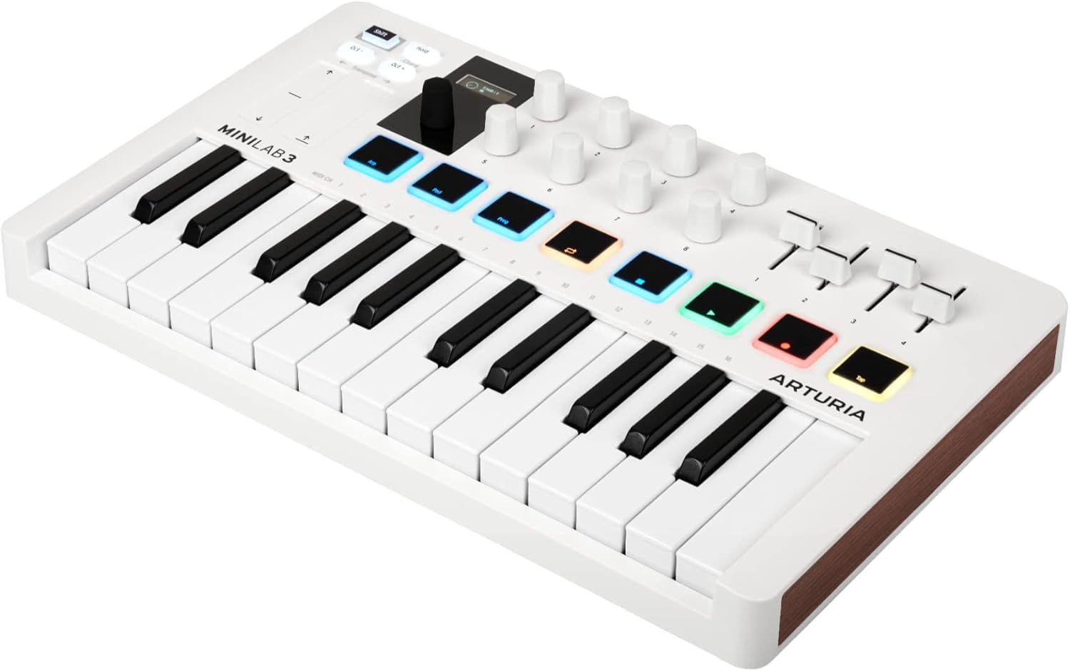 Arturia MiniLab 3 MIDI Controller & Beatstep Compact MIDI Controller & Sequencer Bundle - White