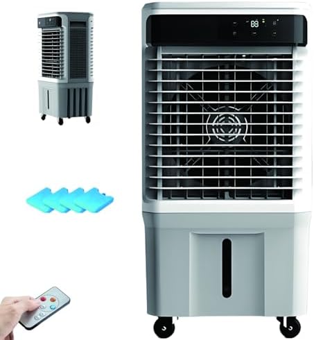 Swamp Cooler, 4000CFM Windowless Air Conditioner with 13 Gal Water Tank, 120° Oscillation, 3 Speed, 5 H Timer, Remote, 4 Ice Packs, Evaporative Cooler for Indoor＆Outdoor