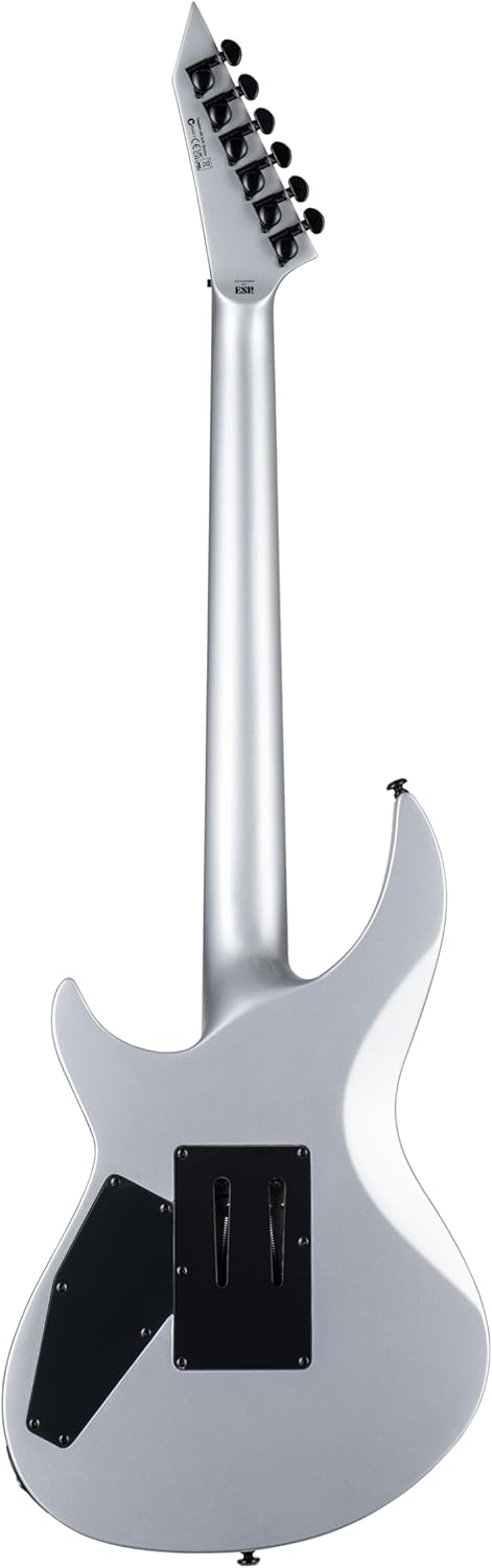 ESP 6 String LTD H-31000FR Electric Guitar, Metallic Silver, Right, (LH31000FRMS)