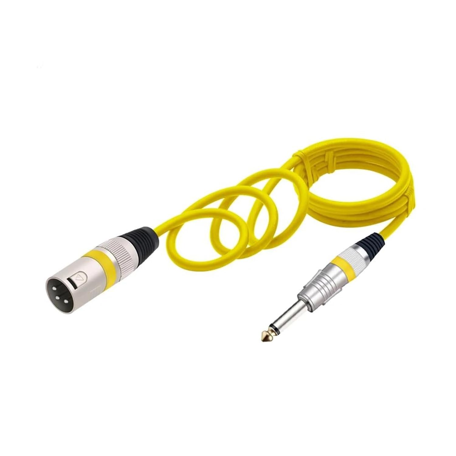 Guitar Audio Cable Mic Cord Mono 6.35mm 6.5mm Male to 3Pin Male 6.3mm 1/4'' to Microphone Cable for Speaker Guitar Amplifier(Yellow,15m)