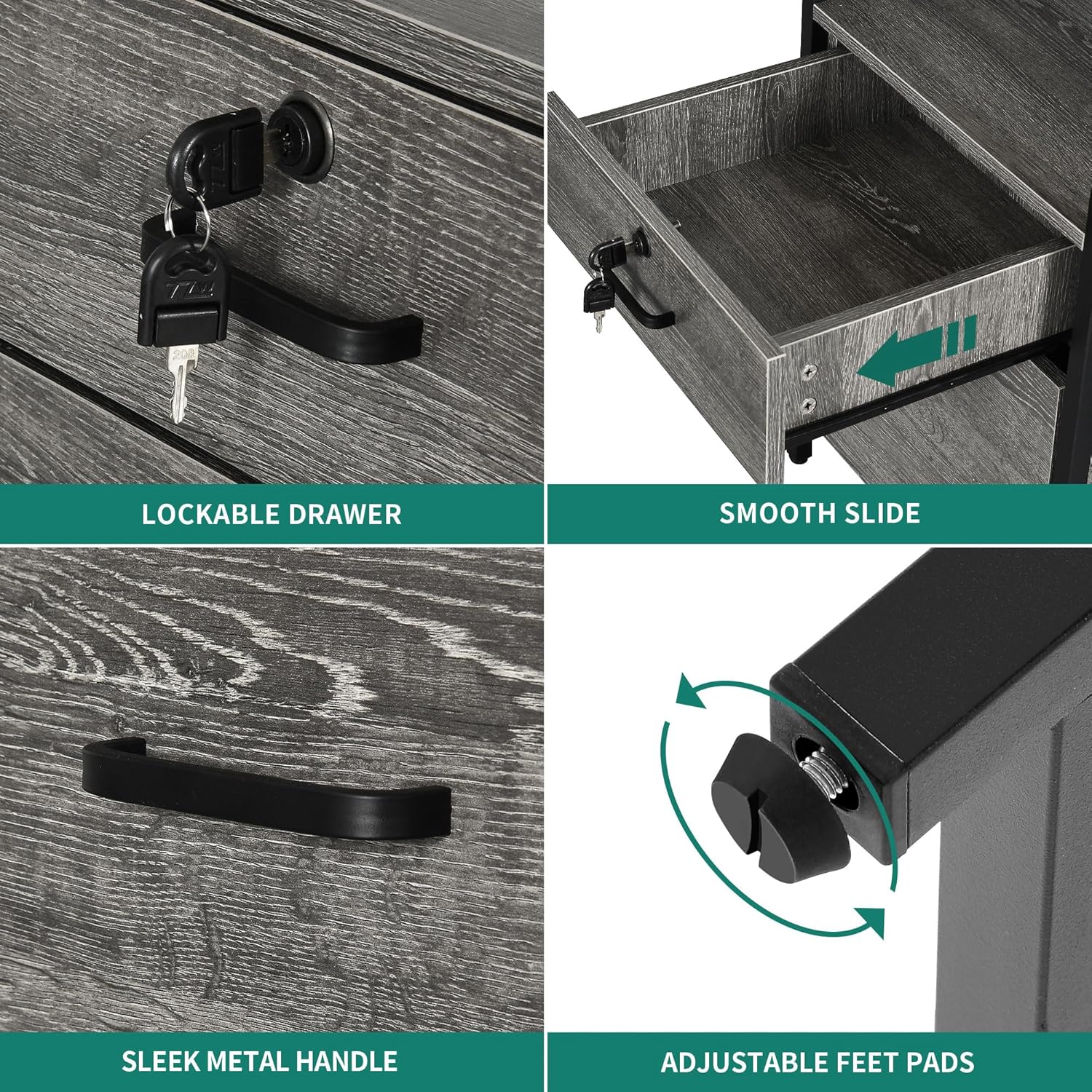 YITAHOME U Shaped Desk with Power Outlets & LED Lights, 79